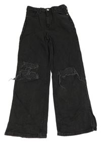 Šedé wide rifle s dírami H&M