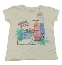 Bílé tričko s obrázkem PRIMARK