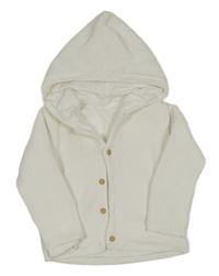 Bílý propínací podšitý svetr s kapucí Matalan