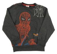 Tmavošedá melírovaná mikina se Spider-manem MARVEL
