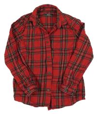 Červeno-kostkovaná košile Next