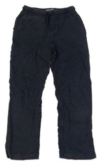 Tmavomodré šisované straight tepláky Next