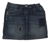 Tmavomodrá riflová sukně ošoupaného vzhledu S. Oliver