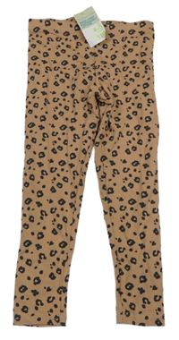 Nové - hnědo-černé vzorované legíny PRIMARK