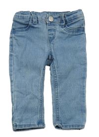 Světlemodré šisované skinny teplákové rifle H&M