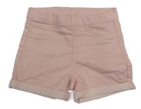 Světlerůžové teplákové riflové kraťasy H&M