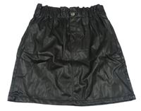 Černá koženková paper bag sukně H&M