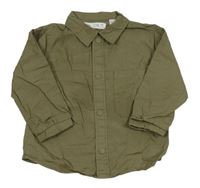 Khaki podšitá košile Zara