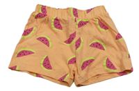 Oranžové bavlněné kraťasy s melouny Primark