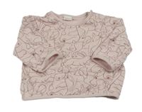 Růžová mikina se zvířaty H&M
