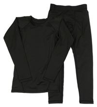 2set - Černé spodní funkční triko + kalhoty