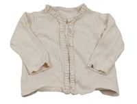 Světlerůžový propínací svetr Matalan