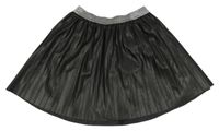 Černá koženková plisovaná sukně George