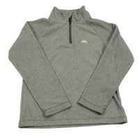 Tmavošedá pruhovaná fleecová funkční mikina Trespass