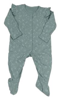 Zelený květovaný overal s volánky George