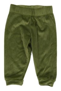 Khaki plyšové tepláky Lupilu