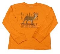 Oranžové triko s jelenem