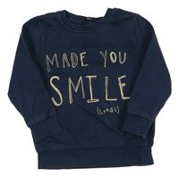 Tmavomodrá mikina s nápisem George