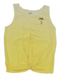 Žlutý ombré top s palmou Yigga