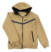 Hnědá propínací mikina s kapucí Nike