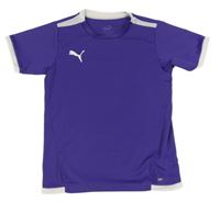 Fialové sportovní funkční tričko s logem Puma