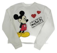 Bílá crop mikina s Mickeym Primark