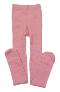 Růžové žebrované punčocháče Mothercare