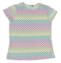 Bílo-barevné vzorované tričko zn. Pep&Co