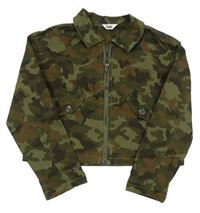 Khaki army crop lehká riflová bunda M&Co.