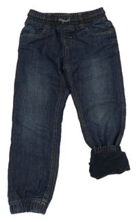 Tmavomodré zateplené cuff rifle C&A