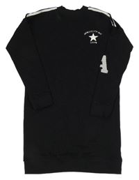 Černé teplákové šaty s hvězdou Matalan