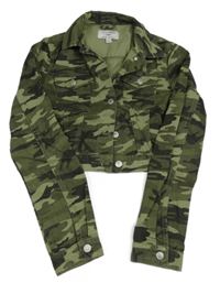 Khaki army crop riflová bunda New Look
