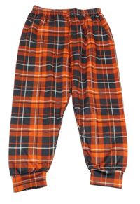 Červeno-černé kostkované pyžamové kalhoty 