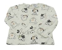 Bílé triko s pejsky 