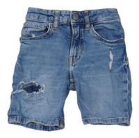 Modré melírované riflové kraťasy s dírou H&M