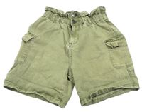 Khaki cargo riflové kraťasy George