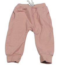 Růžové baggy tepláky 