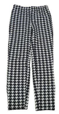 Černo-bílé vzorované legíny Shein