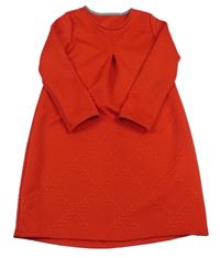 Červené vzorované šaty 