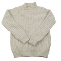 Světlešedý vzorovaný svetr 