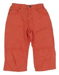Červeno-bílé pruhované 3/4 kalhoty Kids