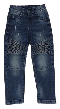 Tmavomodré teplákové skinny rifle se žebrováním George