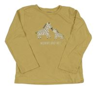 Pískové triko se zebrami C&A