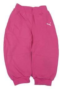 Růžové široké tepláky s logem Puma
