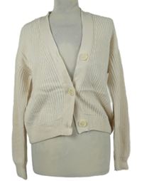 Dámský smetanový propínací crop svetr New Look 