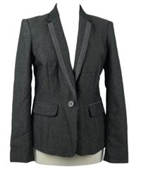 Dámské tmavošedé vzorované sako Next 