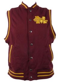 Dámská vínová tepláková vesta s nápisem H&M