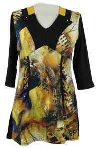 Dámská černo-béžová vzorovaná tunika Oppose 