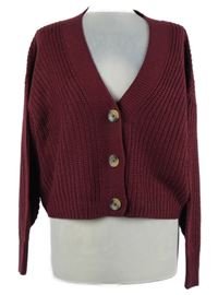 Dámský vínový propínací crop svetr Only 