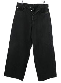 Dámské černé široké rifle Weekday vel. 33/32